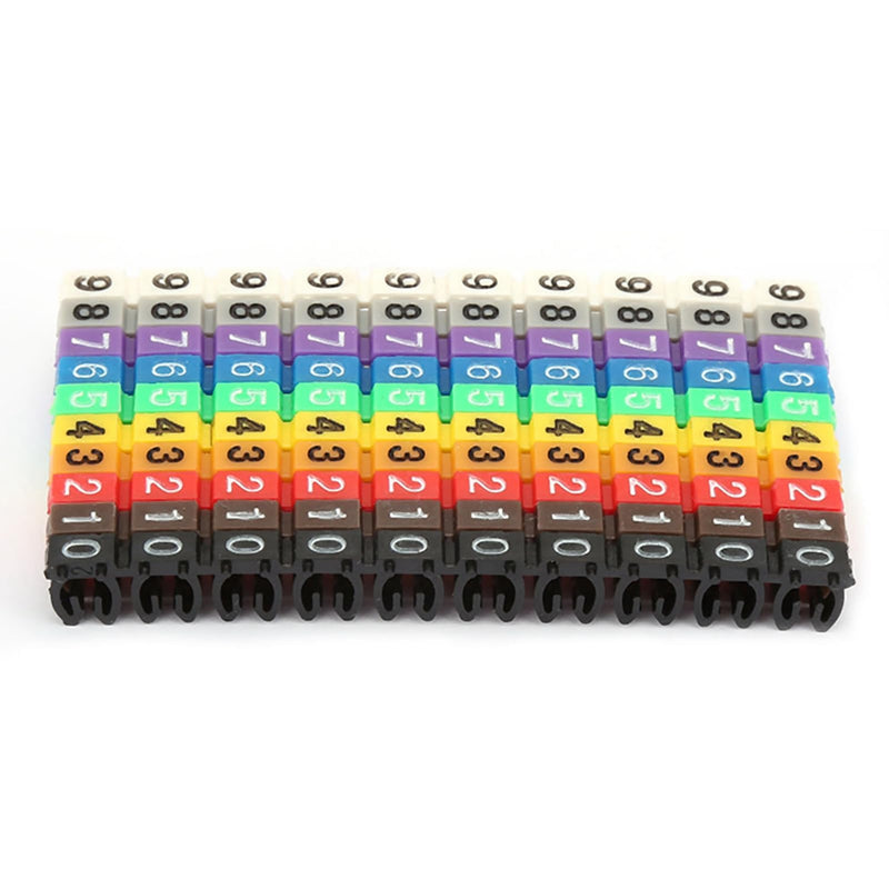 Wire Markers, Wire Labels, Cable Markers, Electrical Number Labels 100PCS KCM 2.5MM 2.5 Square 100PCS KCM-2.5MM 2.5 square