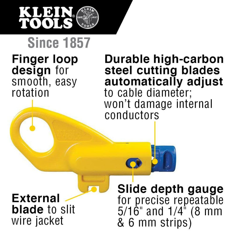 [Australia - AusPower] - Klein Tools VDV110-261 Twisted Pair Radial Stripper Twisted Pair Jacket Stripper 