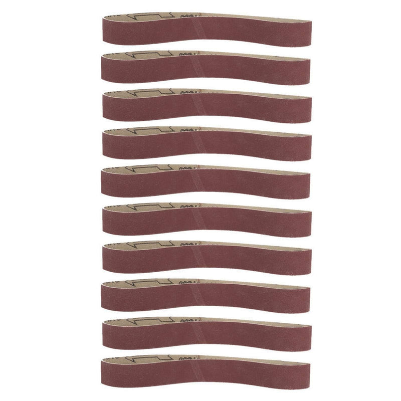 Pack of 10 Sandpaper, 1000 Sanding Belts Glass Polishing Tape for Sanding and Deburring Sand (30 x 533 mm)