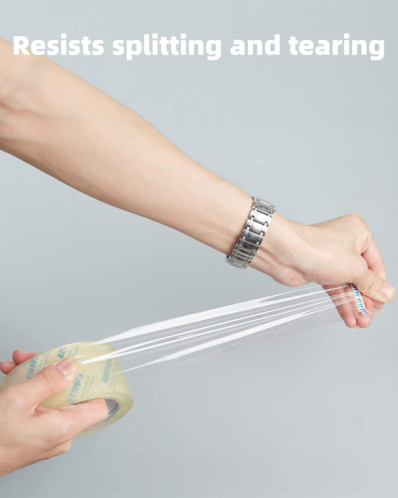 AUDTMWH Packing Tape Refills, Clear, Packaging Tape Heavy Duty Designed for Moving, Shipping and Packing, Mailing,1.88" x 60 yds, 2 Rolls 2 Rolls, 120 yds