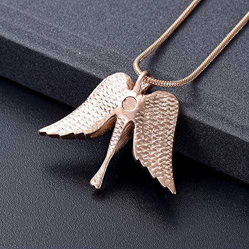 Angel Lady Urn Necklace for Ashes for Women Stainless Steel Cremation Jewelry Keepsake Urn Pendants for Ashes Holder D