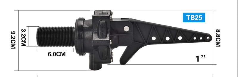 [Australia - AusPower] - 1" Tankbuddy Valve PumpBuddy High Flow Large Water Discharge 25mm Float Valve Double Water Level and Adjustable Water Level (TB25) 1 Inch 
