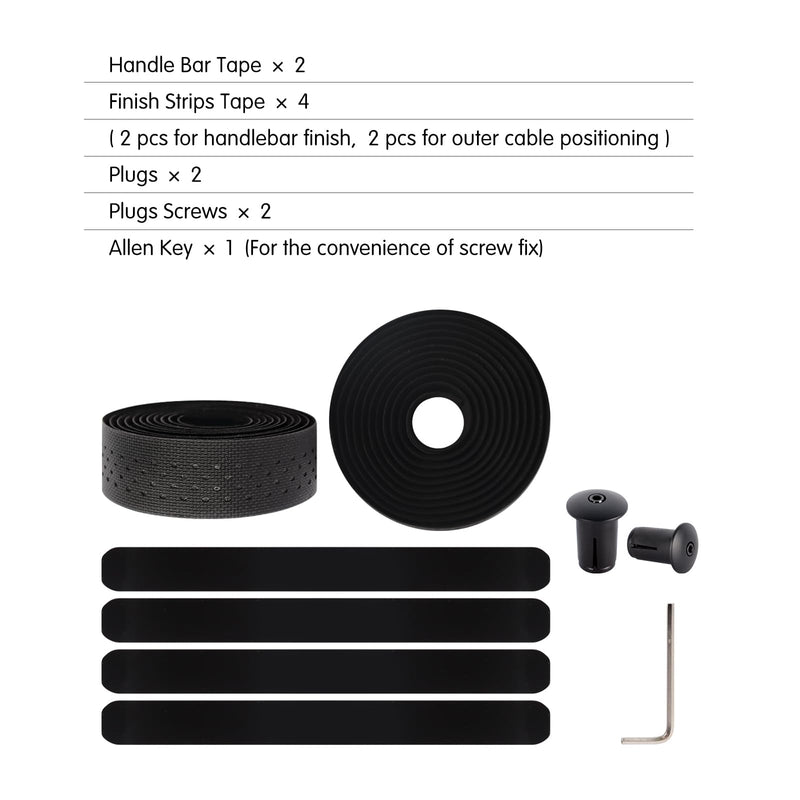 Bike Handlebar Tape,Bike Grip Tape，Bike Tape for Handlebars，Bicycle Bar Tape– 2 Rolls (White Black dot Silicone) White black dot silicone