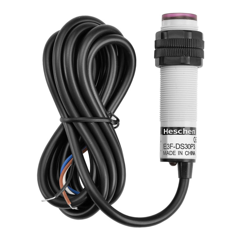 [Australia - AusPower] - Heschen M18 Column Infrared Photoelectric Proximity Switch, Diffuse Reflection Type, E3F-DS30P3, Detection Distance 10-30CM, 10-30VDC 200mA, PNP NO+NC, 4 Wire 