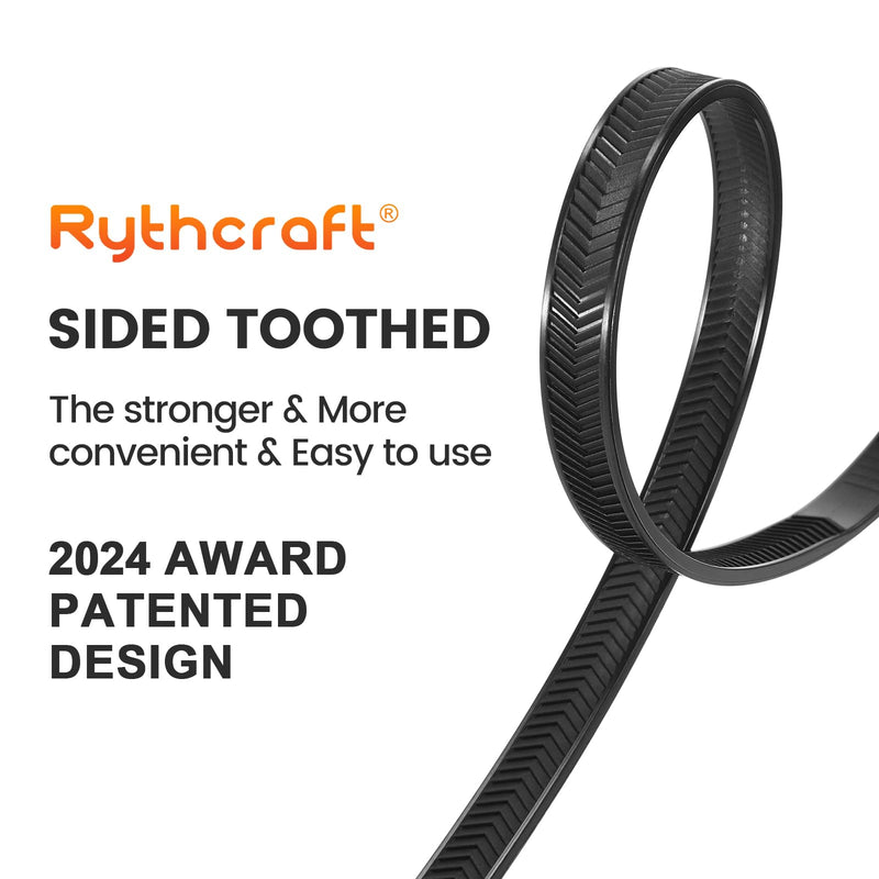 [Australia - AusPower] - Zip Ties Heavy Duty 12 inch，V-Shaped Toothed Double Sided With 200 LBS Tensile Strength Cable Ties ，Extra Large Wire Ties Adjustable Nylon Tie Wraps for Indoor Outdoor Patented Design（80 Pack Black） 