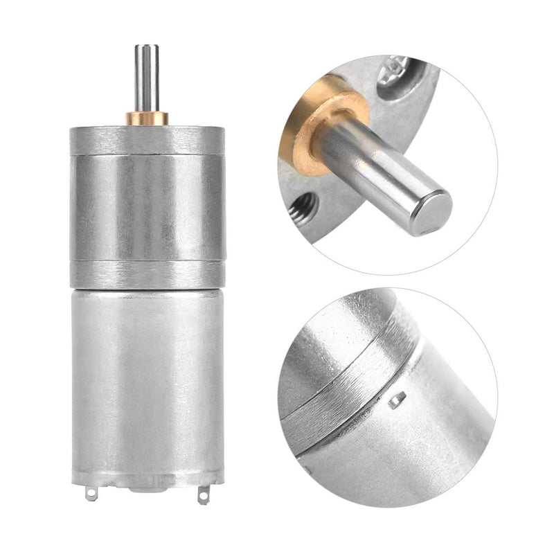 Speed Motor, 1 Piece, 25mm DC 12V 25GA-370 Reduced Speed Motor Metal for Electronic Lock (12V, 200RPM) 12V 200RPM