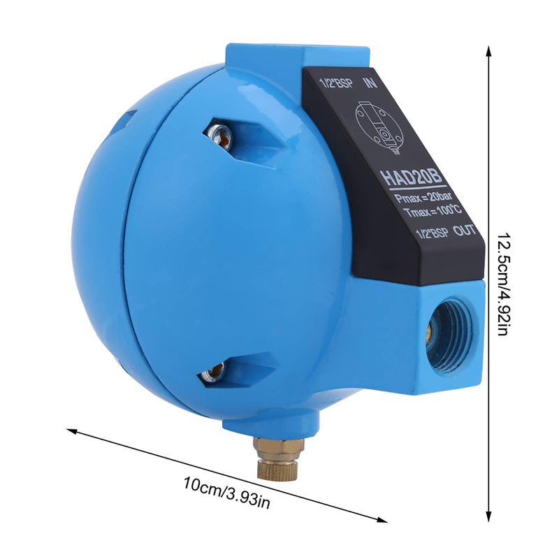 [Australia - AusPower] - Oumefar Automatic Drain Valve Spherical Condensate Drain Mechanical Round Float Filter Drain Valve Condensate Filter Drain for Compressed Air Drain 1/2BSP 