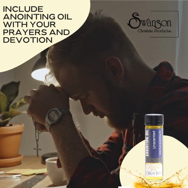 Anointing Oil Unscented for Prayers 1/4oz Pack of 6 by Oil of Joy Represents the Holy Spirit, Peace, Strength, Blessings, and Purification