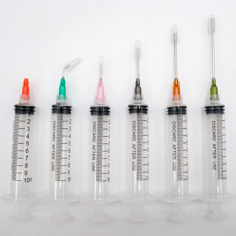[Australia - AusPower] - Glue Applicator Syringe with Blunt Tip Needle and Cap, for Liquid, Glue, Ink, Perfume, Lip Gloss Making 