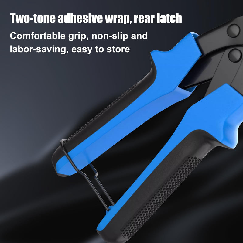 [Australia - AusPower] - Diyife® Professional Leather Hole Puncher, Full Set Punch Tool kits for Belt, Watch Band, Shoe, Crafting, Handbag Straps, Fabric, with Extra Punch Plates and Ruler, Multi Hole Sizes Make - Blue 