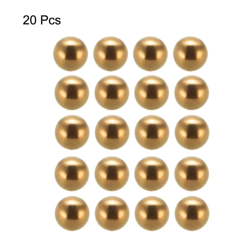 [Australia - AusPower] - uxcell 3/8 Inch Precision Solid Brass Bearing Balls 20pcs 3/8'' 20 