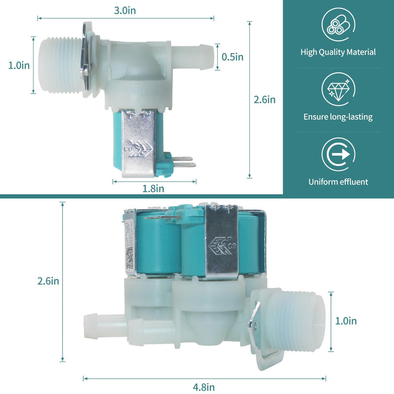 5220FR2075L 5221ER1003A Cold Inlet Valve For WM3470HVA Water Machine | WM3470HVA WM2016CW 5221ER1003C 5221ER1003D WM2277HW WM2016CW WM2301HR wm3470hva