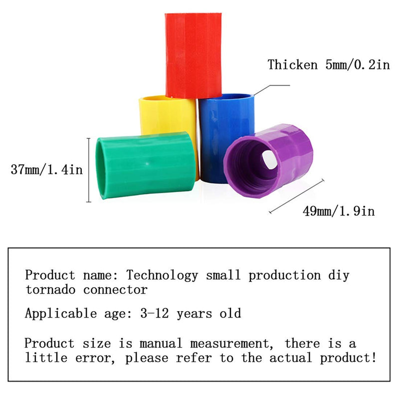 [Australia - AusPower] - Tornado Bottle Connectors Cyclone, Plastic Tornado Connector Vortex Bottle Connectors for Students Scientific Experiment and Test (5 Pcs) 