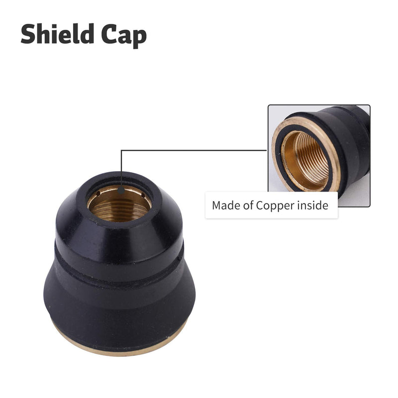 45pcs IPT-60 PT-60 IPT-40 PT40 Plasma Cutting Torch Tip Nozzle 1.0mm 0.039'' & Electrode Shield Cap Stand Off 45Pcs