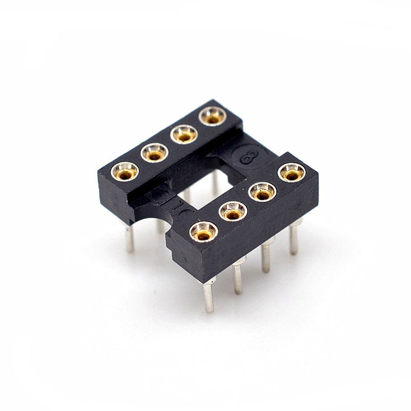 [Australia - AusPower] - Oiyagai Pack of 30 2.54 mm Pitch 8-Pin Round Hole Soldering DIP IC Socket Adapter 