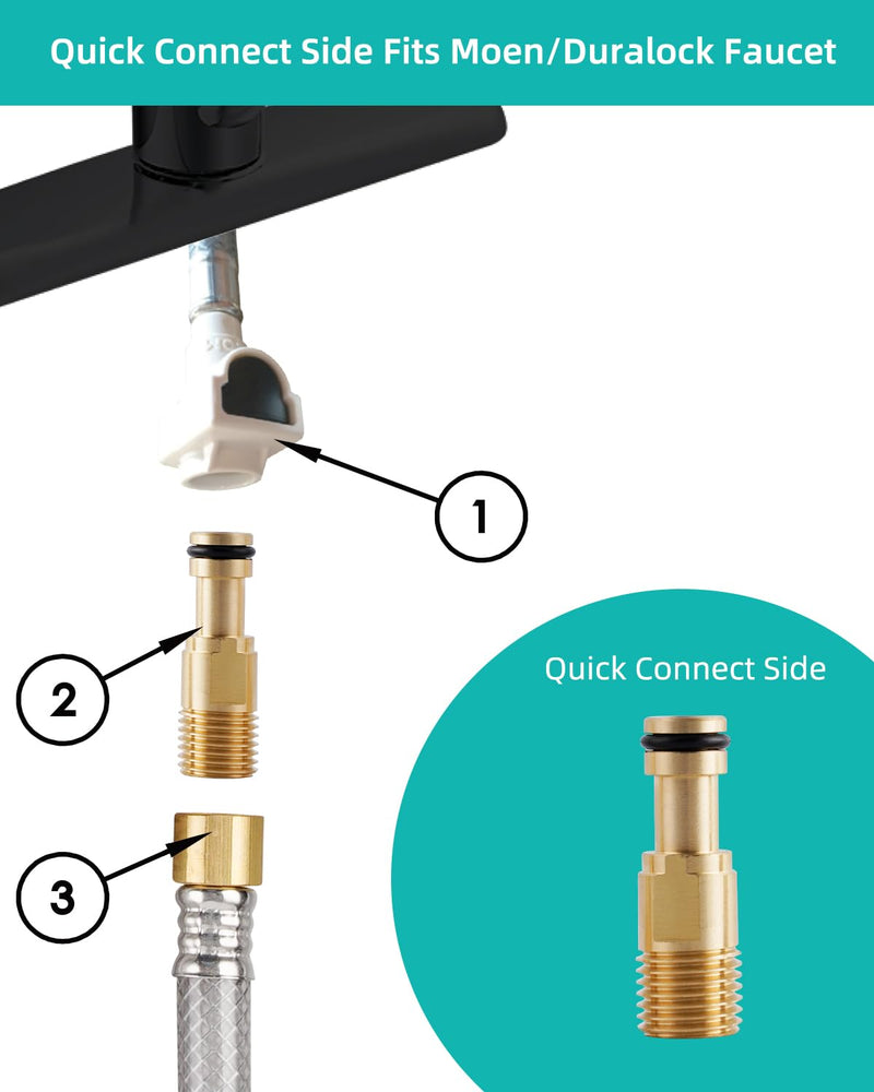 Hygie Rinse Universal Fit Kitchen Faucet Sprayer Attachment/Hose/Holder Set Compatible with Moen/Delta Faucet Sprayer Replacement, Kitchen Sink Side Sprayer Head, Oil Rubbed Bronze Sprayer Head/Hose/Holder Set