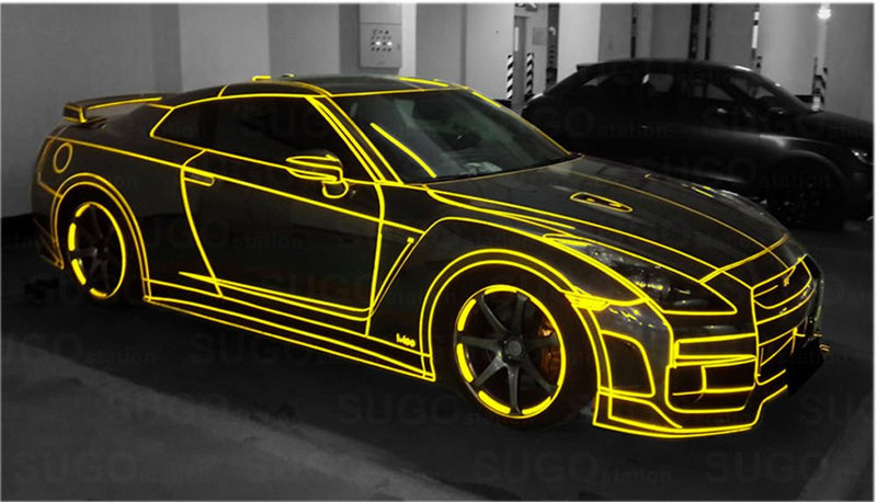 3M 150FT Reflective Body Stripe Tape DIY Sticker Decal Self Adhesive (Yellow) Yellow