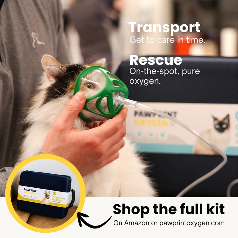 PureVent Pet Oxygen Mask - Dogs, Cats, and Other Pets - with 6 Feet of Oxygen Tubing - Used by Veterinarians… Small - for Cats, Kittens, & Puppies