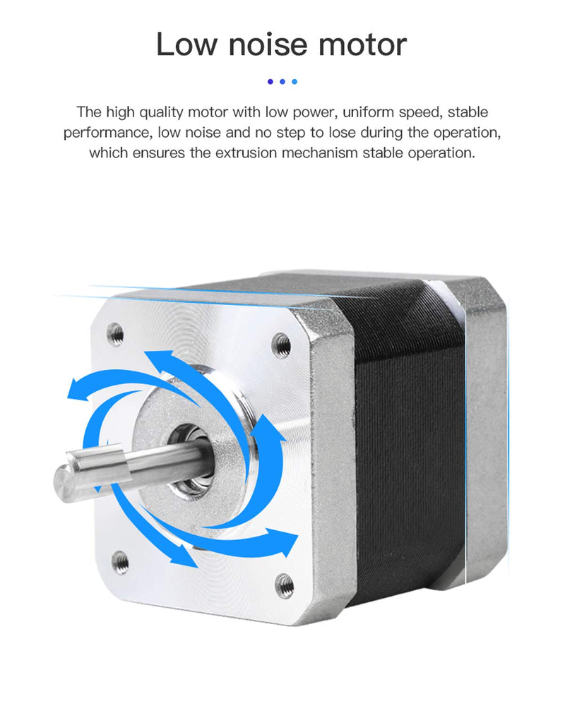 Creality FDM 3D Printer Stepper Motor 42-34, 2 Phases 0.8A 1.8 Degrees 0.4 N.M 42-34 Stepper Motor for Creality Ender-3 X/Y/Z Axis and CR-10 series Z Axis