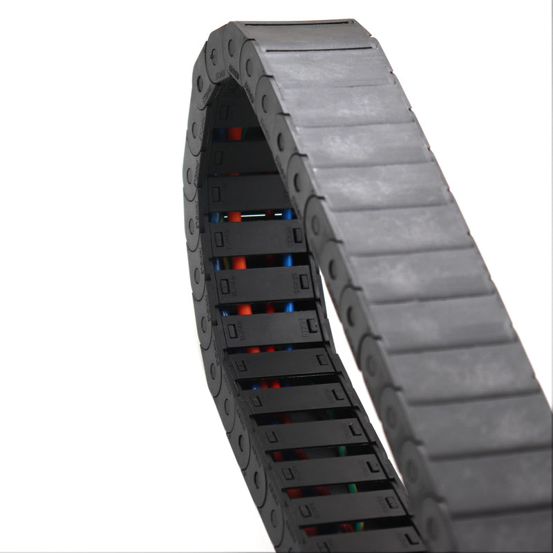 [Australia - AusPower] - 15mm x 30mm 1M Open On Both Side Plastic Towline CNC Machine Tool Cable Carrier Drag Chain Nested Black Semi Enclosed Type (Inner Side openable) (Semi Enclosed Type, 15mm x 30mm A) 