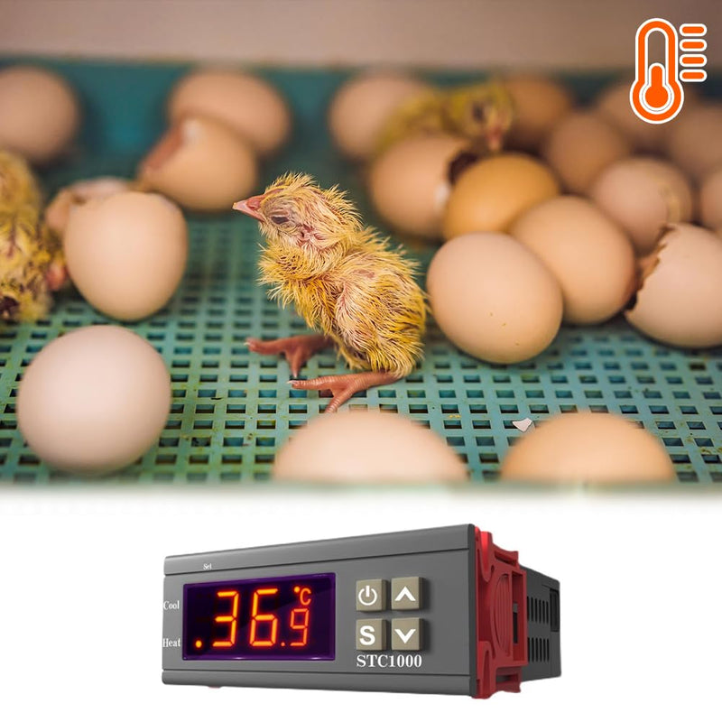[Australia - AusPower] - Digital Temperature Controller, Temp Control Thermostat Temperature Controller Temp Sensor Electric Centigrade Control Switch for Incubator Brooder Refrigerator Fermenter Home Brewing 110 220V 