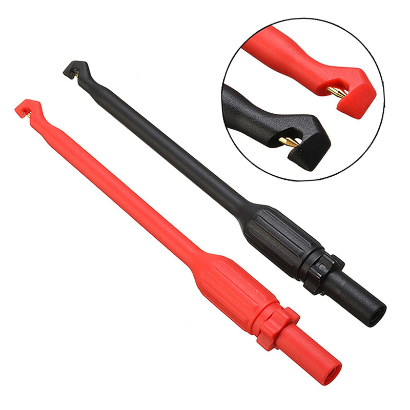 [Australia - AusPower] - ZIBOO ZB-T12 Automotive Wire Piercing Probe Wire Piercing Clip Puncture WireBack Probe Pins Red Black 190 * 16mm，Use for 4mm Banana Extended Test Cable … 