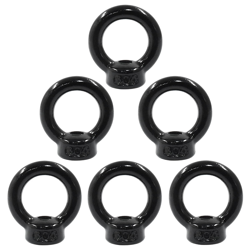 [Australia - AusPower] - 6PCS M6 Eye Nuts, Stainless Steel Lifting Eye Nut Fastener Ring Shape EyeNut 