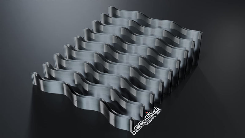 [Australia - AusPower] - Accusize Industrial Tools 9 Pairs Wavy Parallel Set, 1/2'' to 1-1/2'' by 1/8'' Increment, Eg10-1440 