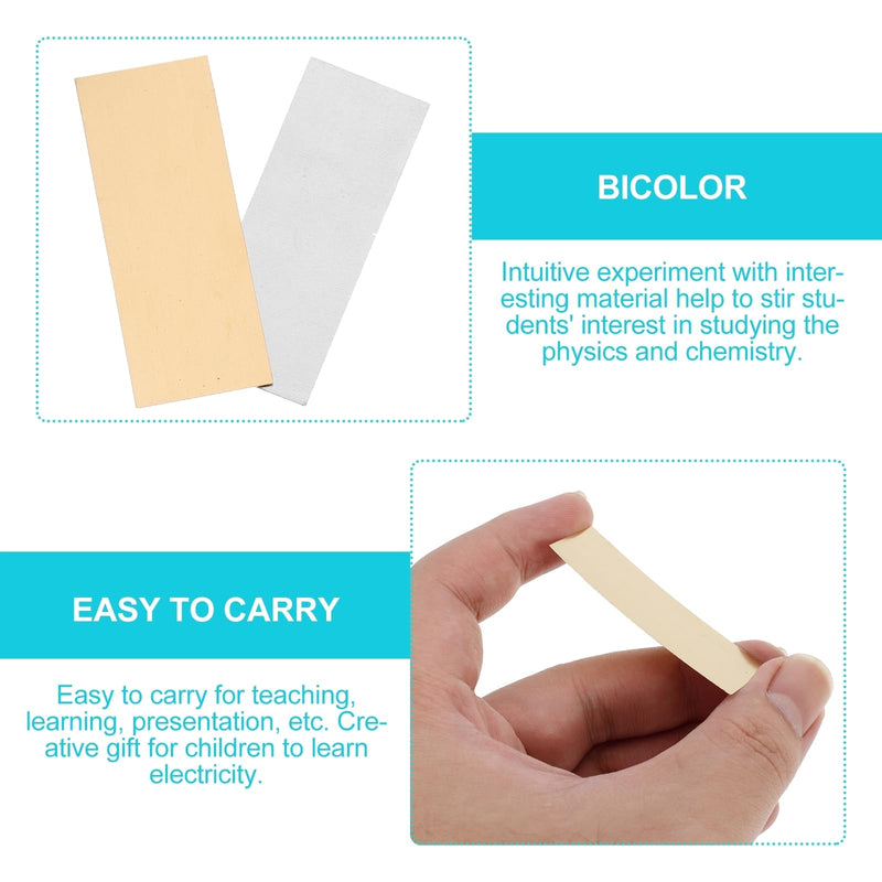 [Australia - AusPower] - iplusmile Copper Zinc Strips Anode Set Zinc Copper Electrode Strips Set Supplies for Fruit Power Scientific Experiments Electroplating Plating - 10 Pairs 