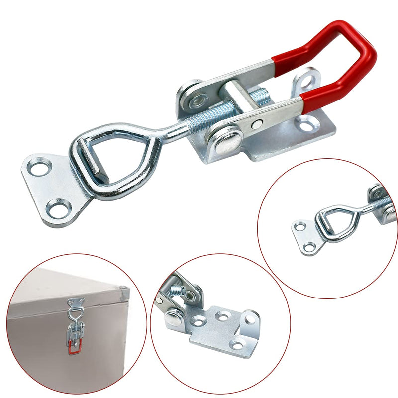 [Australia - AusPower] - 2 PCS Heavy Duty Toggle Clamp Latch 4002 Adjustable Latch Hardware, 551Lbs Holding Capacity, Quick Release Pull Latch Clamp for Box Case Trunk, Industrial EquiIpment, Smoker Door and More (4.9inch) 4.9inch 