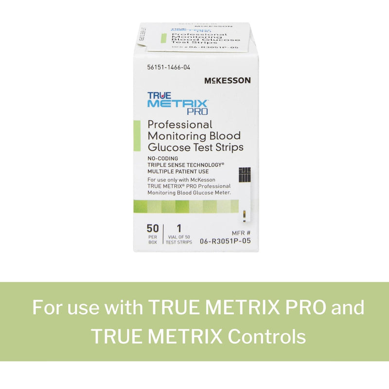 [Australia - AusPower] - McKesson True METRIX Professional Monitoring Blood Glucose Test Stripes, 50 Strips, 1 Pack 50 Count (Pack of 1) 