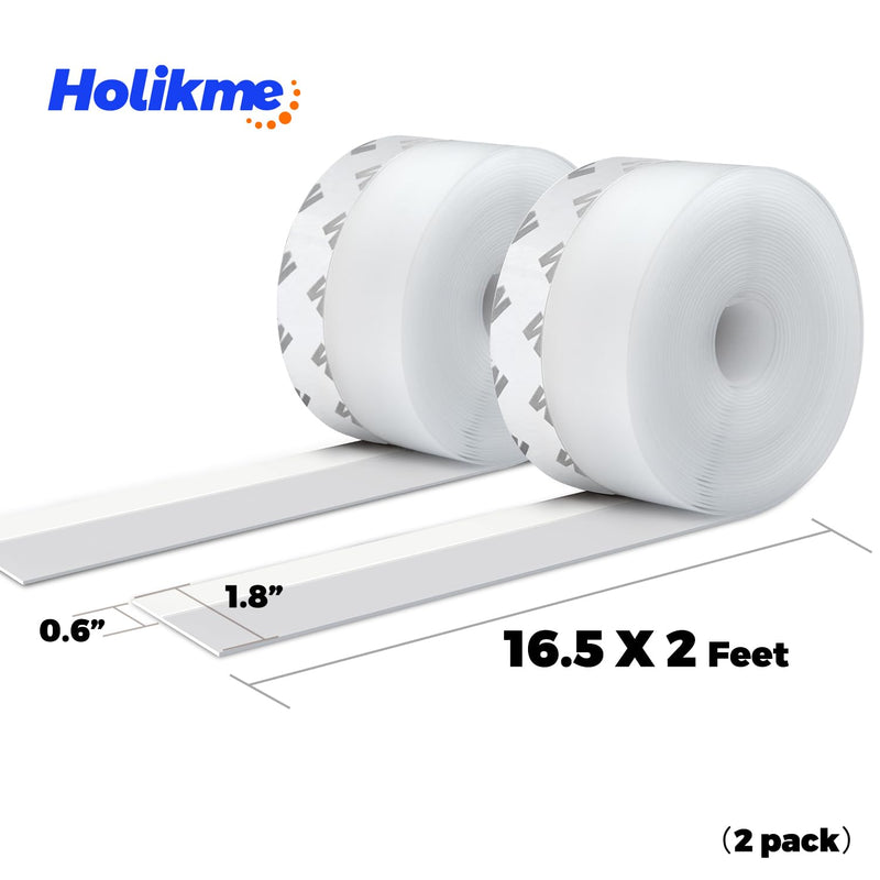 [Australia - AusPower] - Holikme Door Weather Stripping Door Seal Strip, Sealing Sticker Sealing Tape for Door Draft Stopper Adhesive for Doors, Suitable for Windows, Doors 1.8"W-33Feet Transparent 