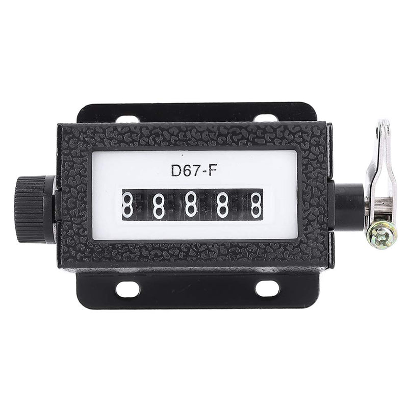[Australia - AusPower] - 5 Digit Mechanical Counter Counter Knob Resettable Manual Hand Pull Counter Baler Baler Black with Spring 0-99999 