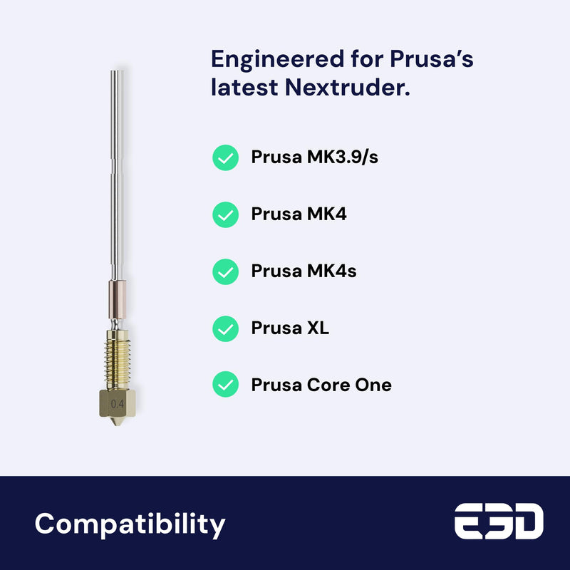 [Australia - AusPower] - Genuine E3D High Flow Prusa Nozzle for MK4/XL 3D Printer (Brass, 0.4mm) Brass 