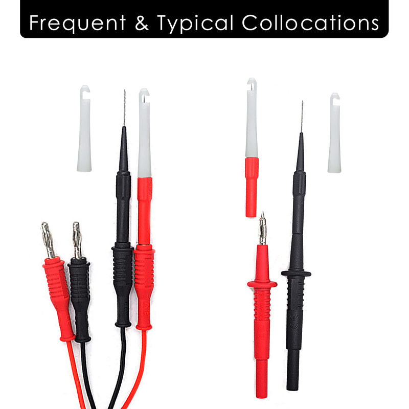 [Australia - AusPower] - Piercing Clip Test Probe, 0.7mm Test Probe Pins, Non-Destructive Insulation Wire Piercing Needle, Piercing Probes Set for Banana Socket Plug Car Tester (4 Pcs) 