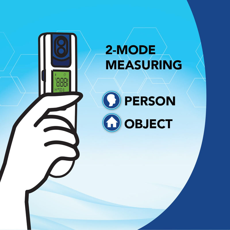 [Australia - AusPower] - Zewa 4-Way Rotating Infrared Thermometer | Forehead Non-Touch Technology | Fast 1-Second Reading | Distance Detection | LCD 3-Color Display | Memory Recall | Measures Person & Objects 