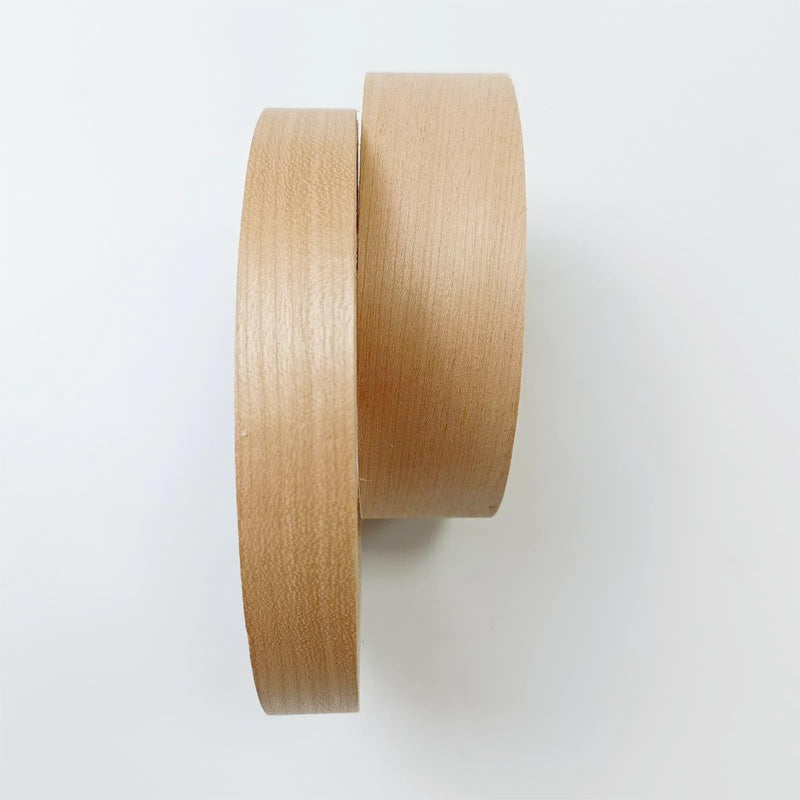 Cherry Wood Veneer Edge Banding Tape,7/8 inch ×50ft Iron On Wood Strips,Preglued Hot Melt Adhesive Edgebanding,Flexible Plywood Wood Edging for Furniture Restoration Work 1 7/8" x50'