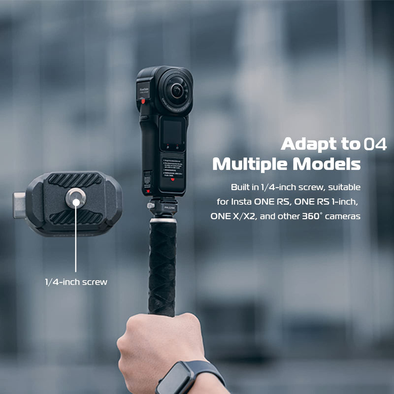 [Australia - AusPower] - FALCAM F22 Quick Release Kit for Insta360, Panoramic Camera Mounting Adapter Convert 1/4" Thread to F22 QR System, Camera Accessory for Insta 360 ONE RS, ONE RS 1-inch, ONE X/X2/X3/Go 3/Ace Pro F22 QR System for insta360 