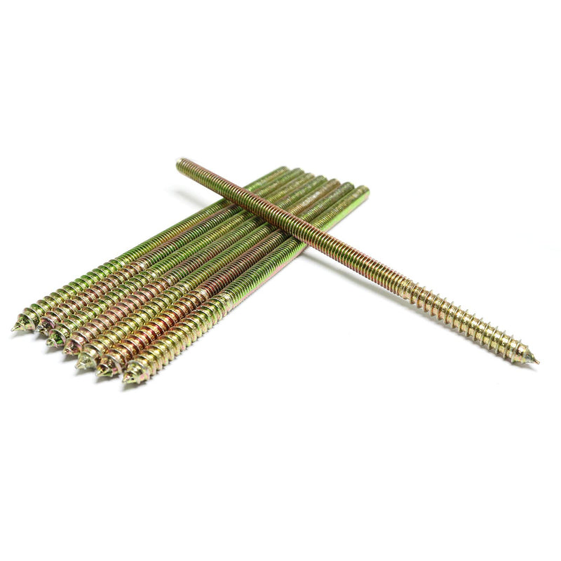 [Australia - AusPower] - 8pcs 5/16-18 x 7 Inch Hanger Bolts Double Headed Bolts Self-Tapping Screw Inch Hanger Bolts for Furniture 