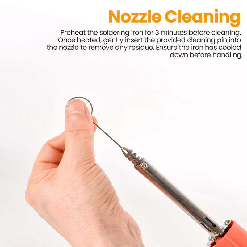 30W Dual-Use Electric Desoldering Gun, Solder Sucker & Iron with Multiple Nozzles, High-Temp Heatproof Handle, Portable Desoldering Tool for Precision Solder Removal (EDS-91) KW-ES-001
