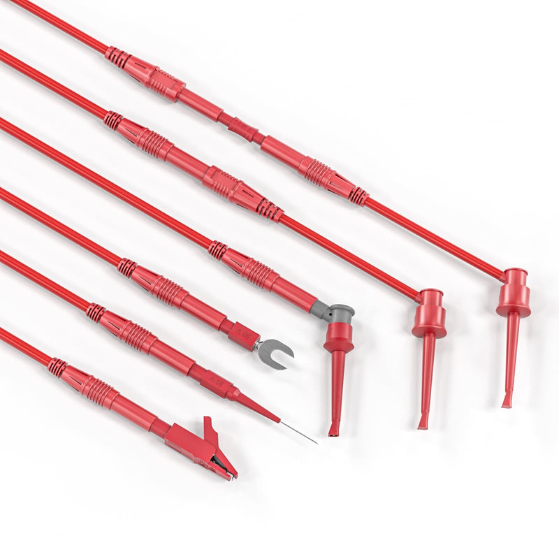 [Australia - AusPower] - Goupchn 28PCS Multimeter Test Leads Kit with Alligator Clips Test Hook Clips Wire Piercing Probes Replaceable Precision Sharp Probes for Electrical Testing 