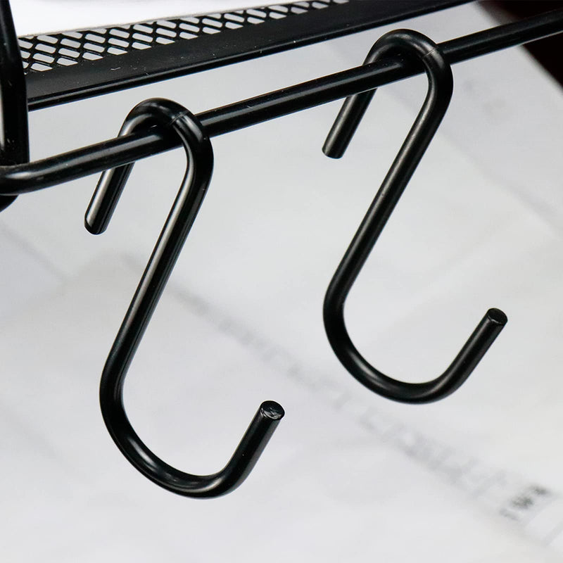 [Australia - AusPower] - 12Pcs Universal S Hooks 2 Inch Length Carbon Steel Black S-Hooks for Hanging,Black 