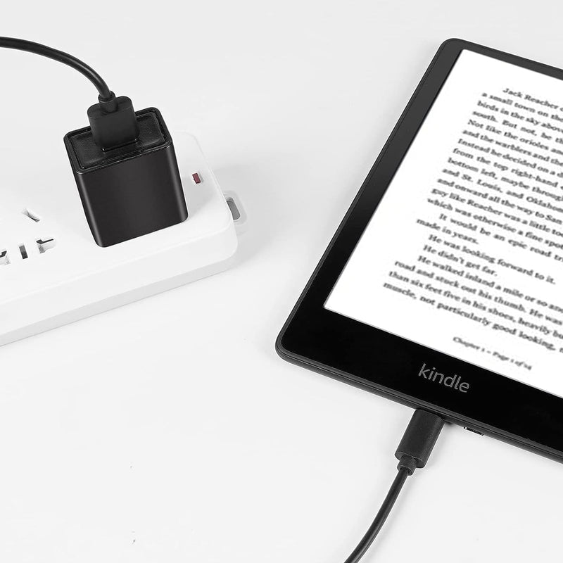 [Australia - AusPower] - 6Ft Fast Charger Fit for Kindle E-Reader 2 3 4 5 6 7 8 9 10 11,All Kindle Paperwhite,Oasis,Voyage,Kindle Touch,DX,Keyboard,Kids Edition(with 6Ft Micro USB & USB C) 