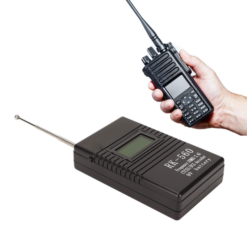 RK 560 Portable Frequency Counter Meter, Radio Frequency Meter with Antenna for The frequency of radio walkie talkies Battery Powered