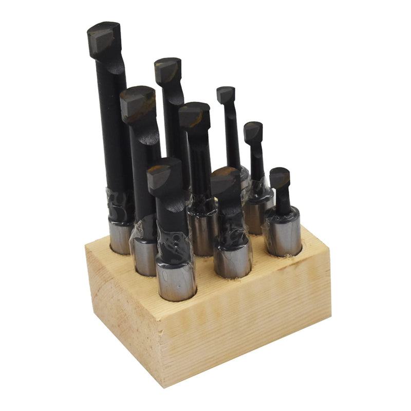[Australia - AusPower] - 1/2 Inch Shank Boring Bar Set C6 9Pcs Carbide Tipped Bars Lathe Tool 