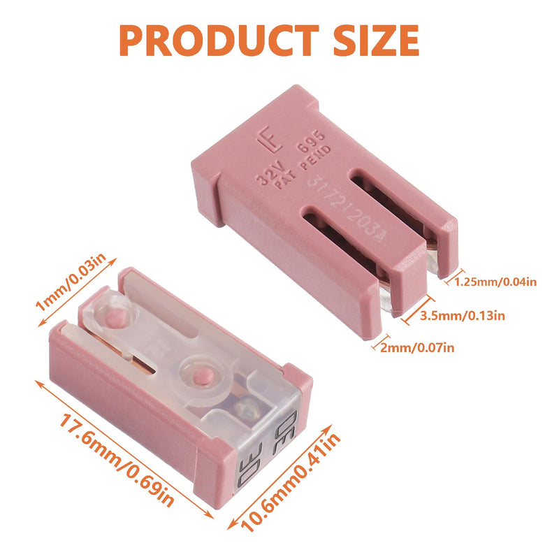 15A 20A 25A 30A 40A 50A 60A 32V Mini Slotted Automotive MCASE Shaped Cartridge Fuse Kit(Pack of 28pcs,4 for Each Model) 15 20 25 30 40 50 60A,28PCS