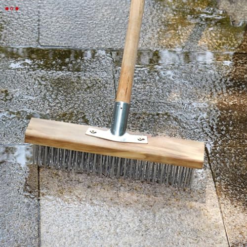 Heavy Duty Rough Surface Floor Brush,Stainless Steel with 20cm Wire Deck Scrub Cleaning Tool