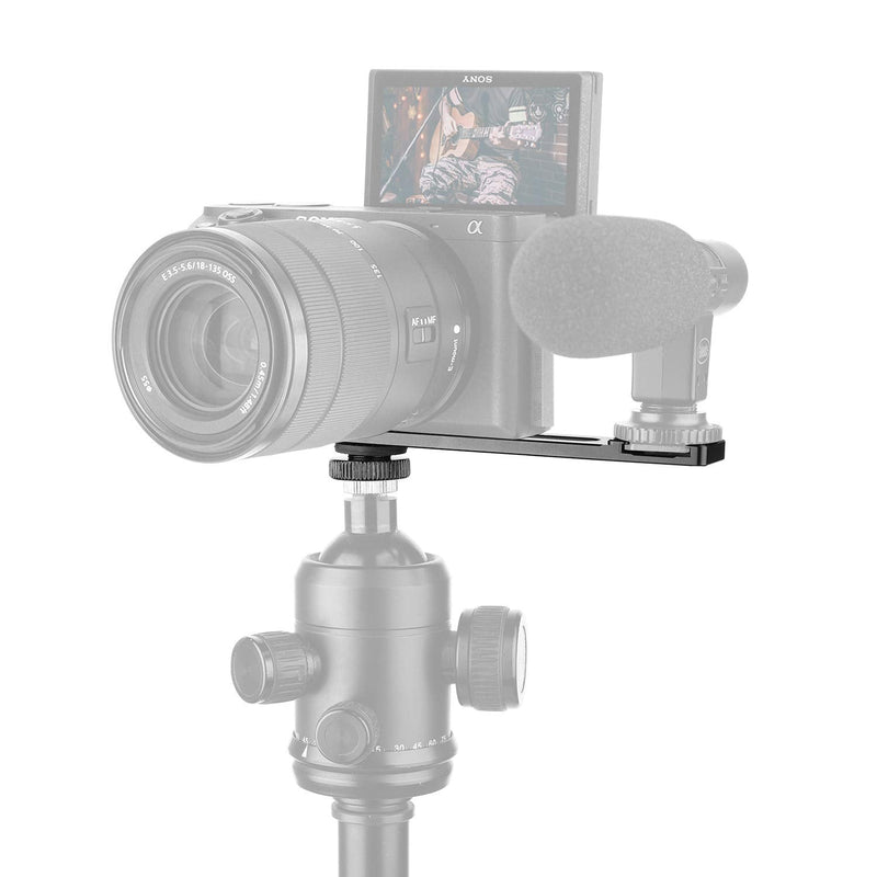 [Australia - AusPower] - ChromLives Cold Shoe Bracket Extension Bar, Hot Shoe Extension, Microphone Mount with 1/4'' Tripod Screw Compatible with Mirrorless Camera Vlogging Sony A6400 6300 6500 6000 Zhiyun 4 DJI Osmo Pocket 