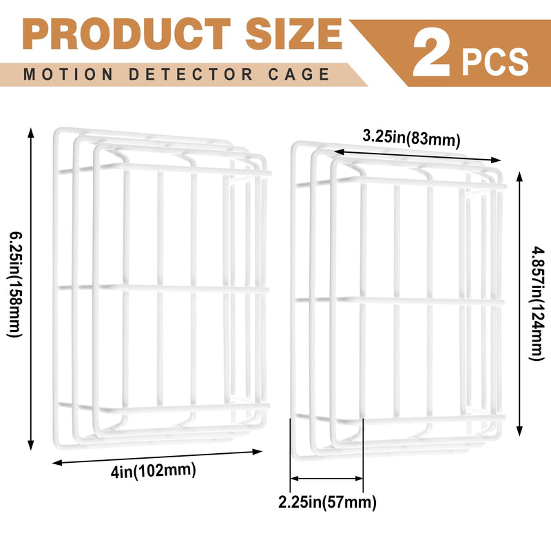 [Australia - AusPower] - Blulu 2 Pcs Motion Detector Wire Cage, 6.2 x 4 x 2.2 Inch Steel Motion Detector Thermostat Damage Stopper Range Technology Protective Steel Wire Guard 6.2 x 4. x 2.2 Inch 