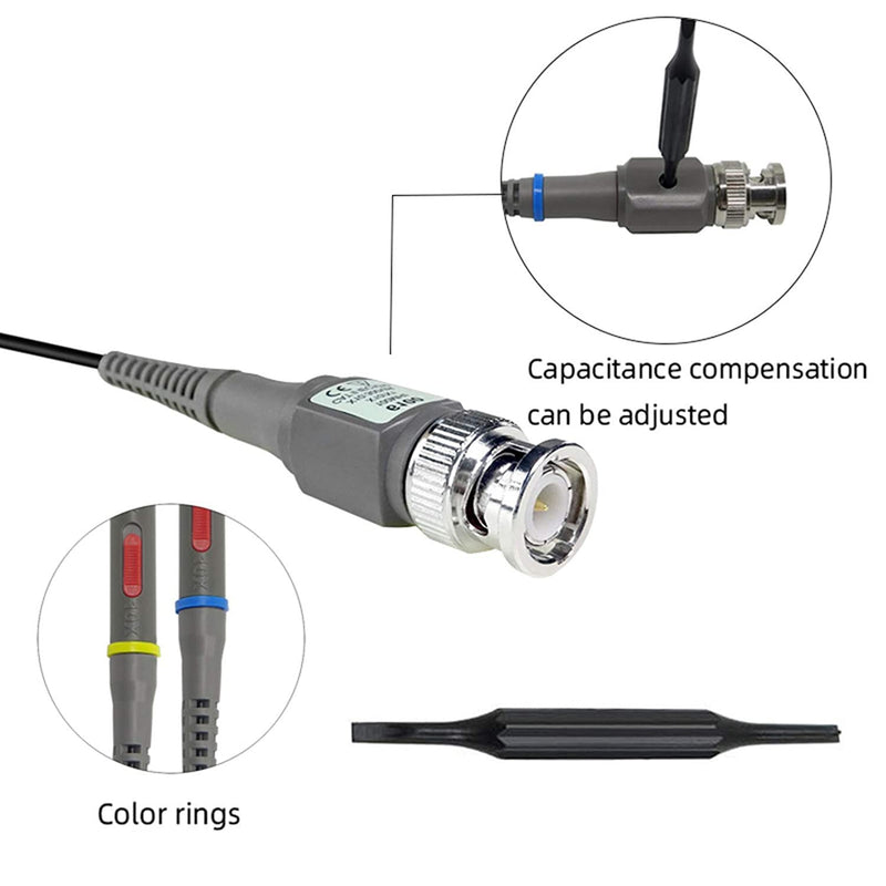 [Australia - AusPower] - Greluma Universal Oscilloscope Clamping Probes 100 MHz with Accessory Kit 1 x 10 x Pack of 2 